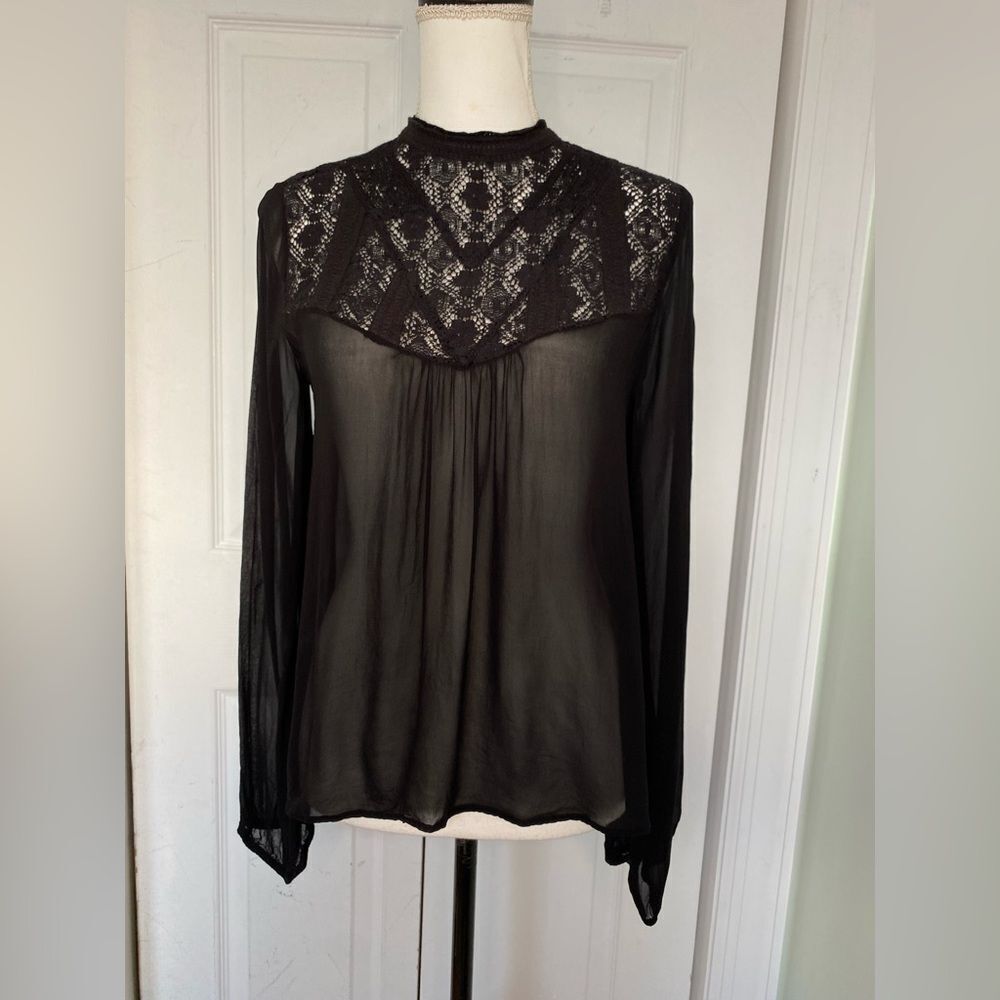 Black Lace Top by Zara Woman